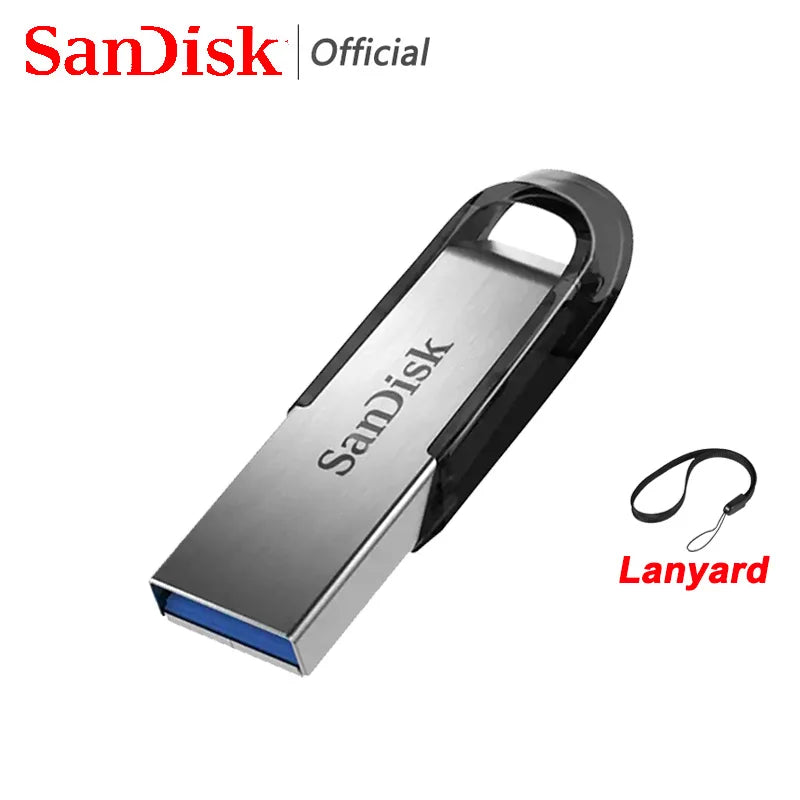 Pen Drive Sandisk USB 3.0/3.2 512GB 256GB 128GB 64GB 32GB Flash Drive, Armazenamento Rápido, USB Stick, Disco Externo de Memória