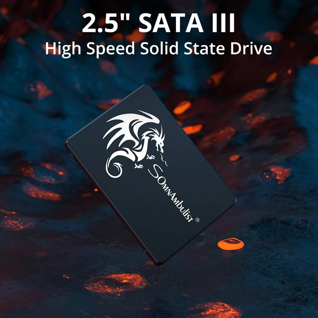 SSD SomnAmbulist 120GB 240GB 480GB 960GB 2.5" Sata3 Unidade de Estado Sólido, 128GB 256GB 512GB 1TB 2TB para PC e Laptop