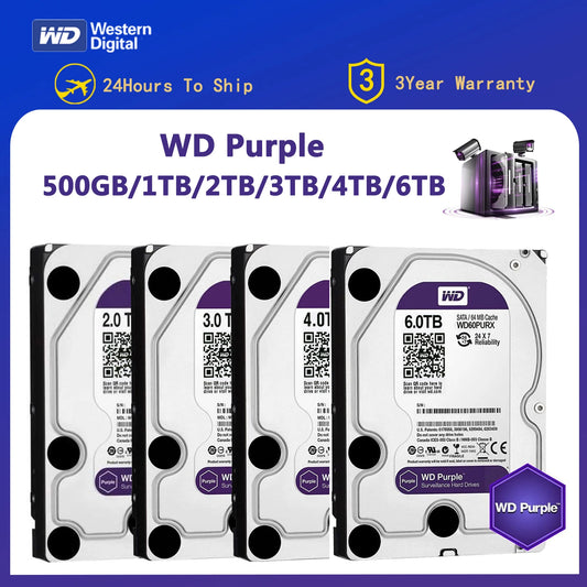 Disco Rígido Interno 4TB 1TB 2TB 3TB 6TB  de Vigilância 3.5" 64MB Cache SATA III 6Gb/s HDD para CCTV, DVR, NVR