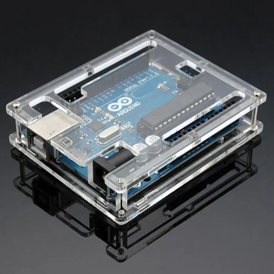 Capa de Acrílico Transparente para Caixa de Proteção do Arduino UNO R3 - Case para Protetor e Enclosure