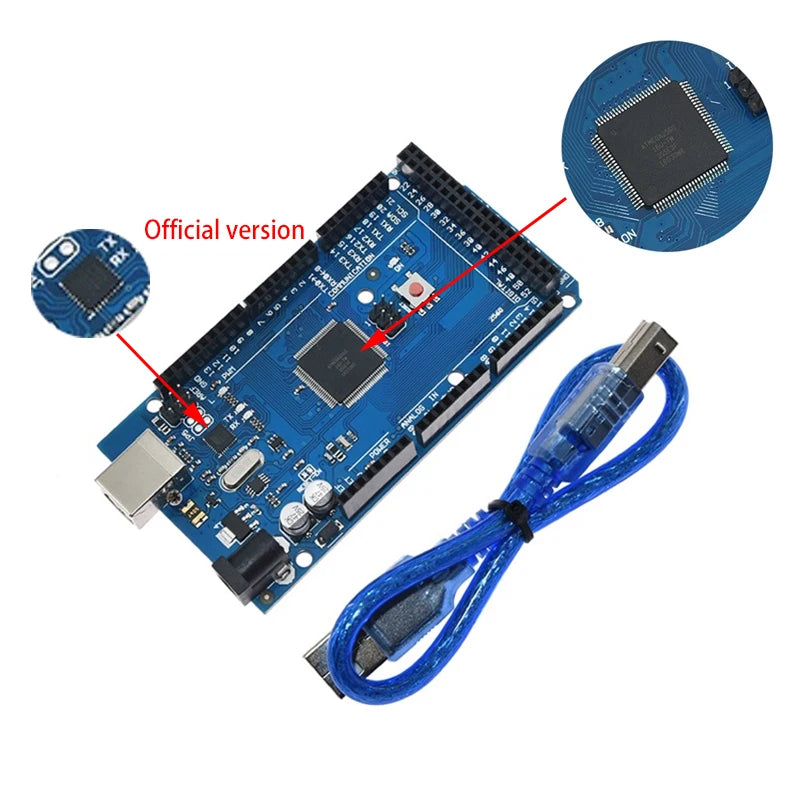 Placa de Desenvolvimento Arduino Mega2560 ATMEGA16U2 / Pro Mini MEGA 2560 com WiFi R3 ATmega2560 Chip CH340G para Arduino UNO R3 e WeMos ESP8266