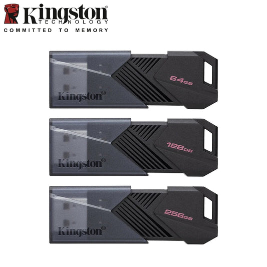 Pen Drive Kingston DataTraveler Exodia Onyx | 64GB, 128GB, 256GB | USB 3.2 Gen 1 | Flash Drive Preto para Computador