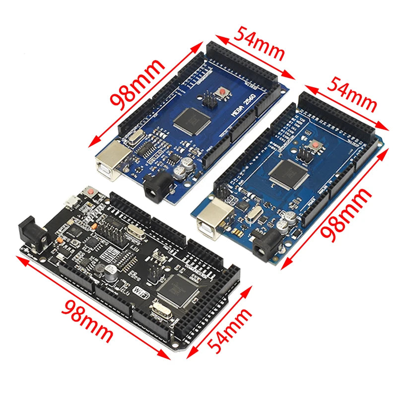 Placa de Desenvolvimento Arduino Mega2560 ATMEGA16U2 / Pro Mini MEGA 2560 com WiFi R3 ATmega2560 Chip CH340G para Arduino UNO R3 e WeMos ESP8266