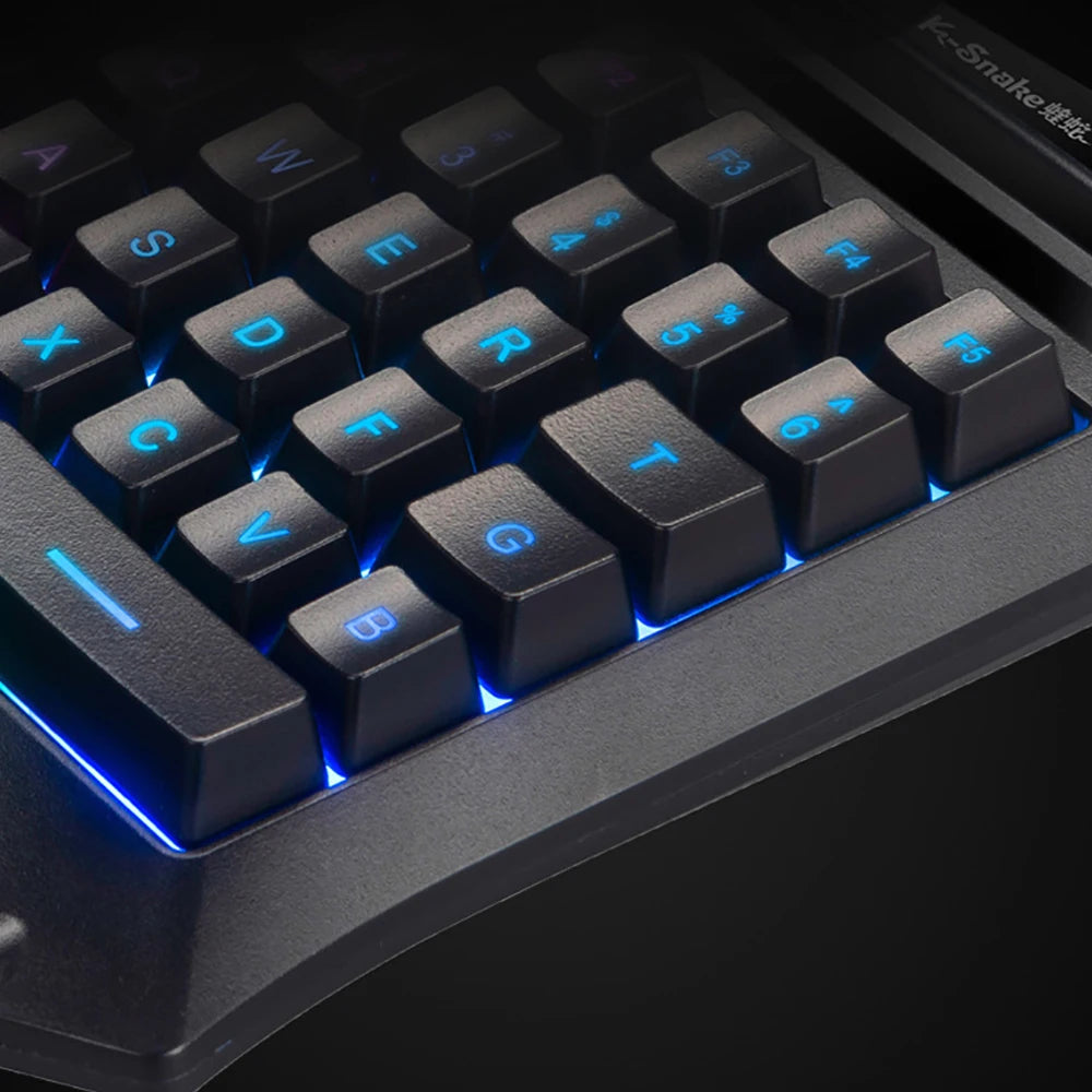 Teclado Mecânico Compacto para Jogos, USB com Fio, Portátil, Ergonômico, Mini Teclado LED Retroiluminado para PS4, Xbox e PC