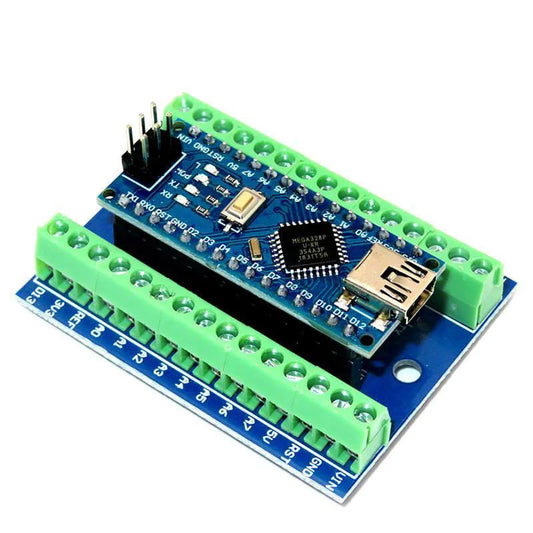 Placa de Expansão NANO V3.0 3.0 Controlador Adaptador Terminal Placa de Extensão Simples para Arduino AVR ATMEGA328P